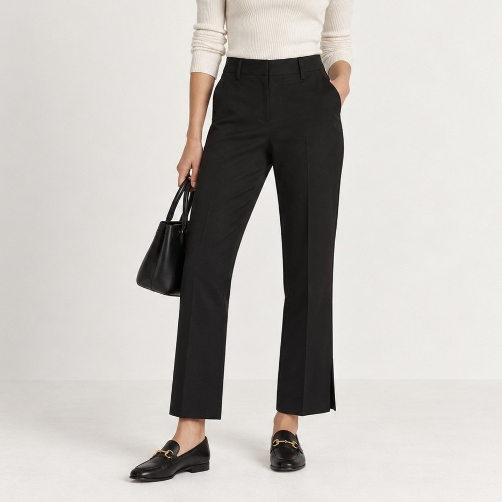 Helmut Lang Straight Leg Dress Pants Women's 4 Black Tailored Minimal Style